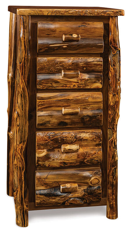 Fireside Log Furniture Lingerie Chest Aspen Walnut