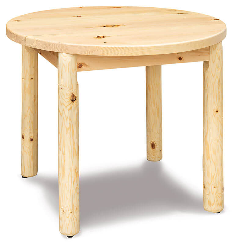 Fireside Log Furniture 36 inch Round Leg Table