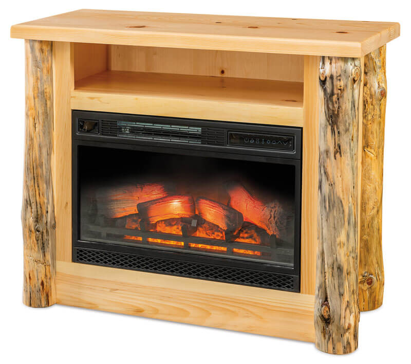 Fireside Log Furniture Fireplace with Opening