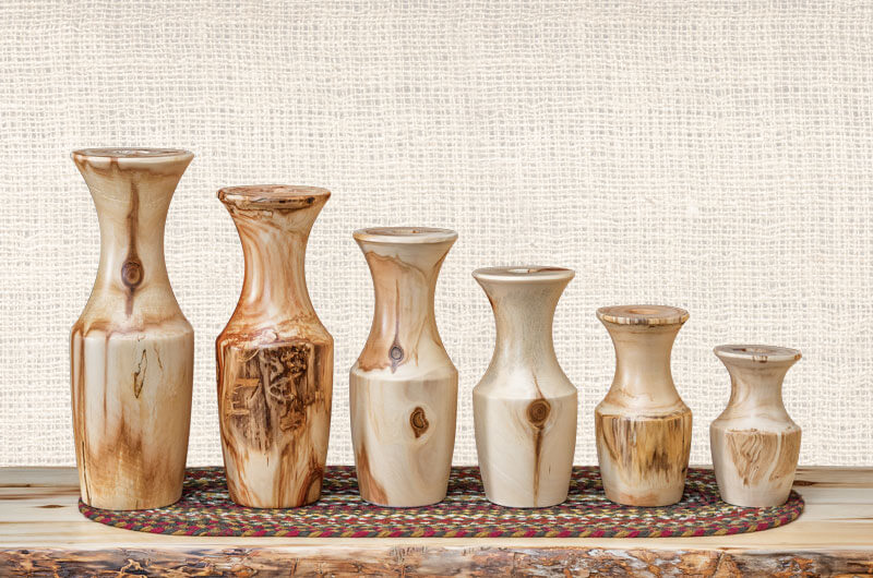 Dutchman Log Furniture Vases