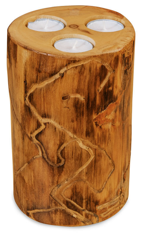 Fireside Log Furniture 3 Hole Tealight Post