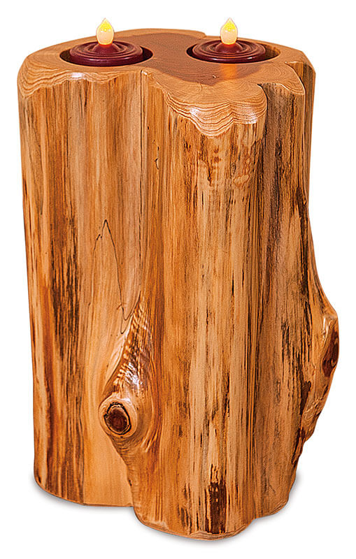 Fireside Log Furniture Tealight Post