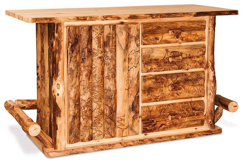 Fireside Log Furniture Kitchen Bar Aspen