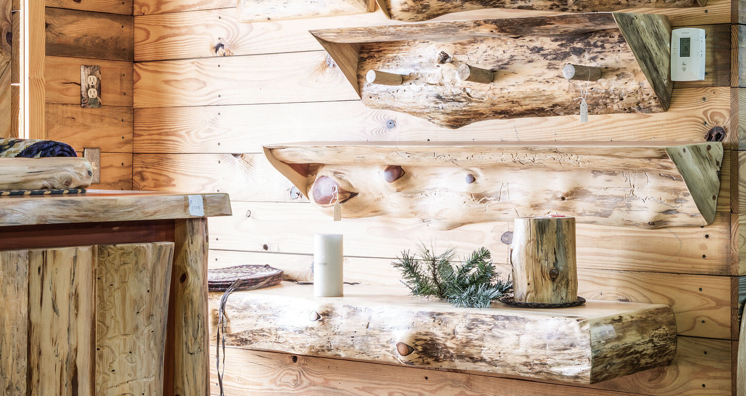 Dutchman Log Furniture Rustic Shelves