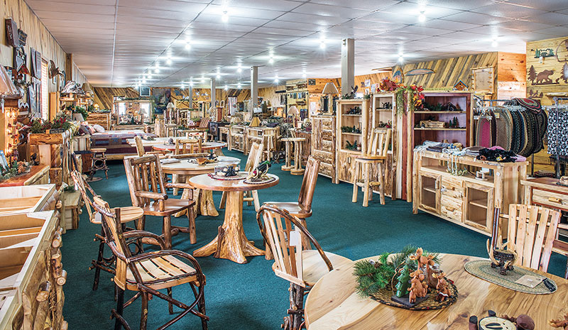 Dutchman Log Furniture Showroom Main View