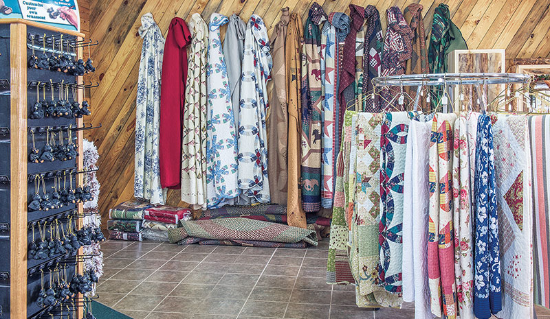 Dutchman Log Furniture Showroom Quilts