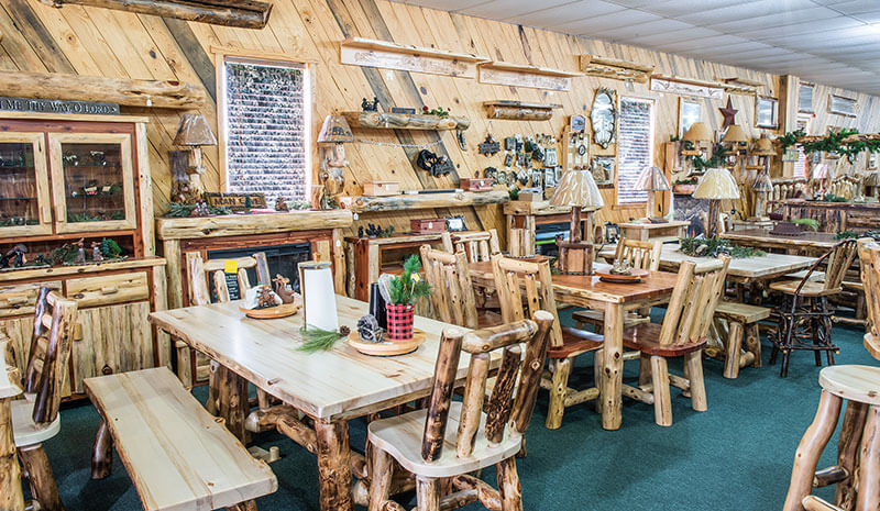 Dutchman Log Furniture Showroom Rustic Dining Room Sets