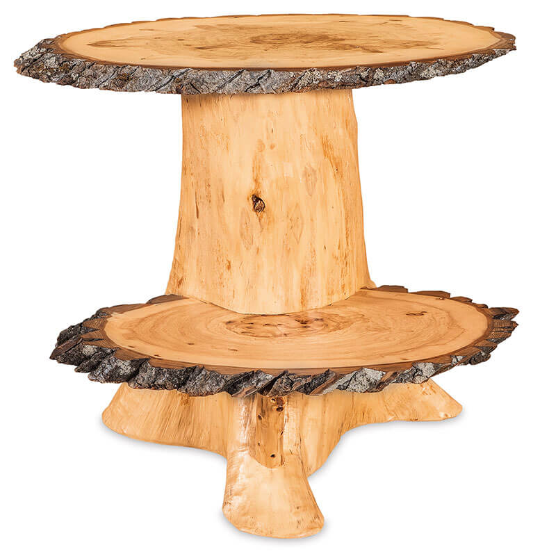 Fireside Log Furniture 2 Slab Stump End Table
